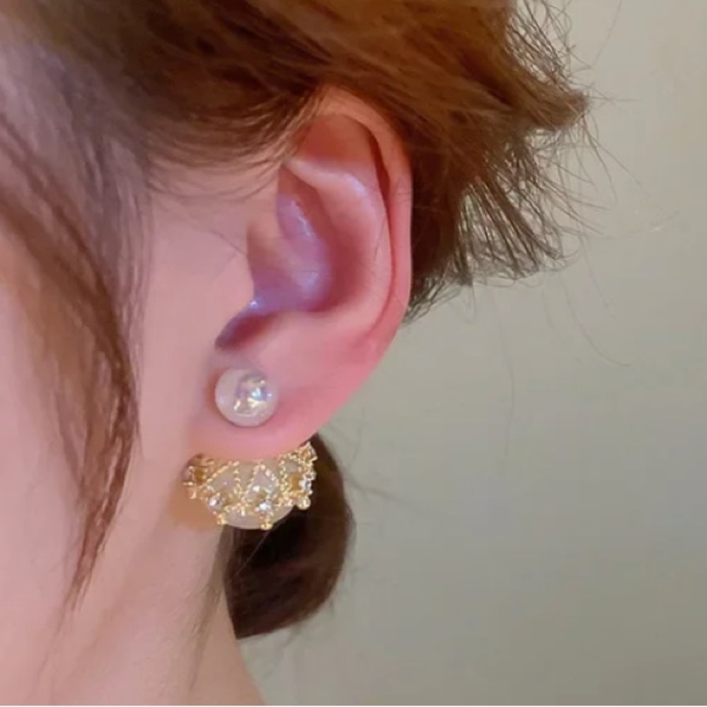 Pearl Double Band Earrings